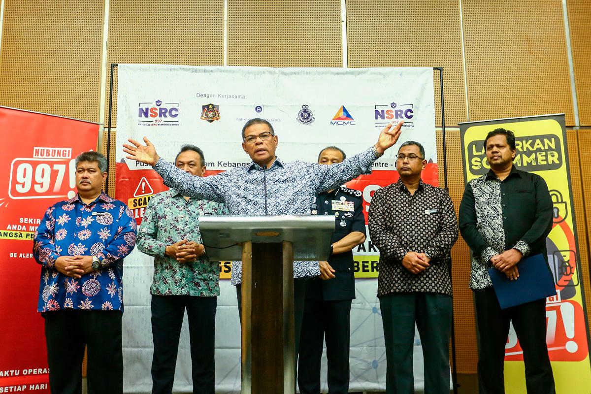 The move to Cyberjaya will see an increase in staffing and operational capacity, allowing the NSRC to function more effectively, said Saifuddin (at rostrum). – ADIB RAWI YAHYA/THESUN