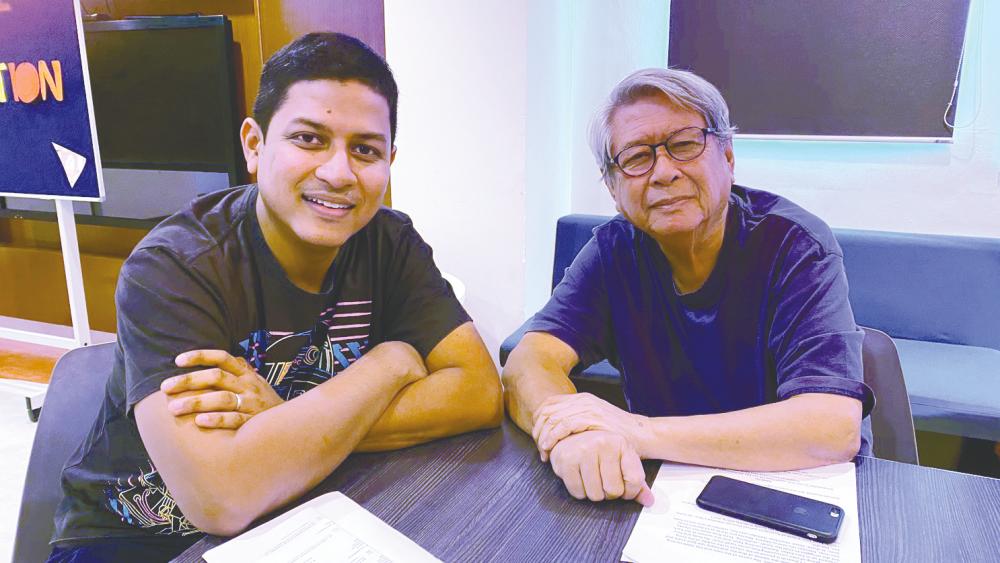 Shamyl Othman with his father Othman Hafsham, who is rumoured to be making a cameo in Shamyl’s remake of the 1987 horror thriller ‘Rahsia’. – Courtesy of Shamyl Othman