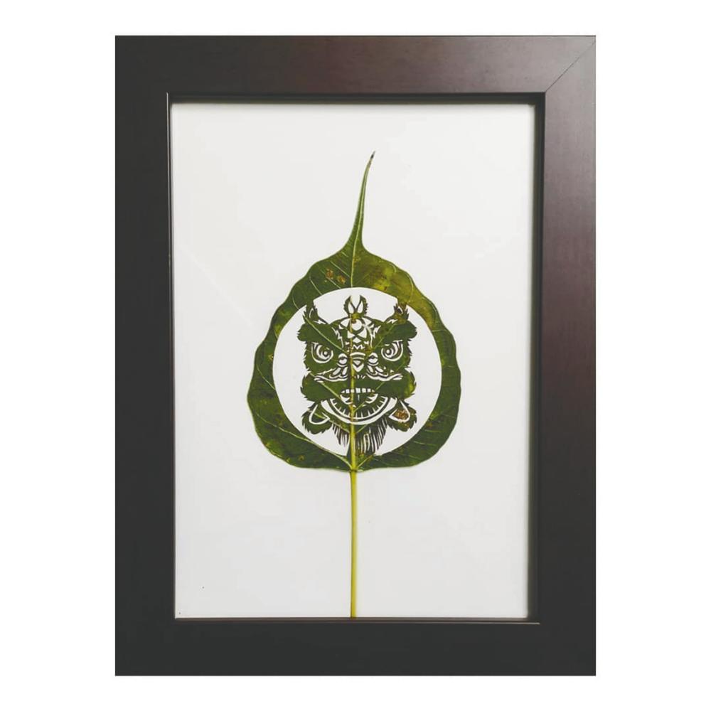 One of TPeepal Handicraft’s leaf art designs. – Courtesy of Thirumaaran Arasu $!One of TPeepal Handicraft’s leaf art designs. – Courtesy of Thirumaaran Arasu