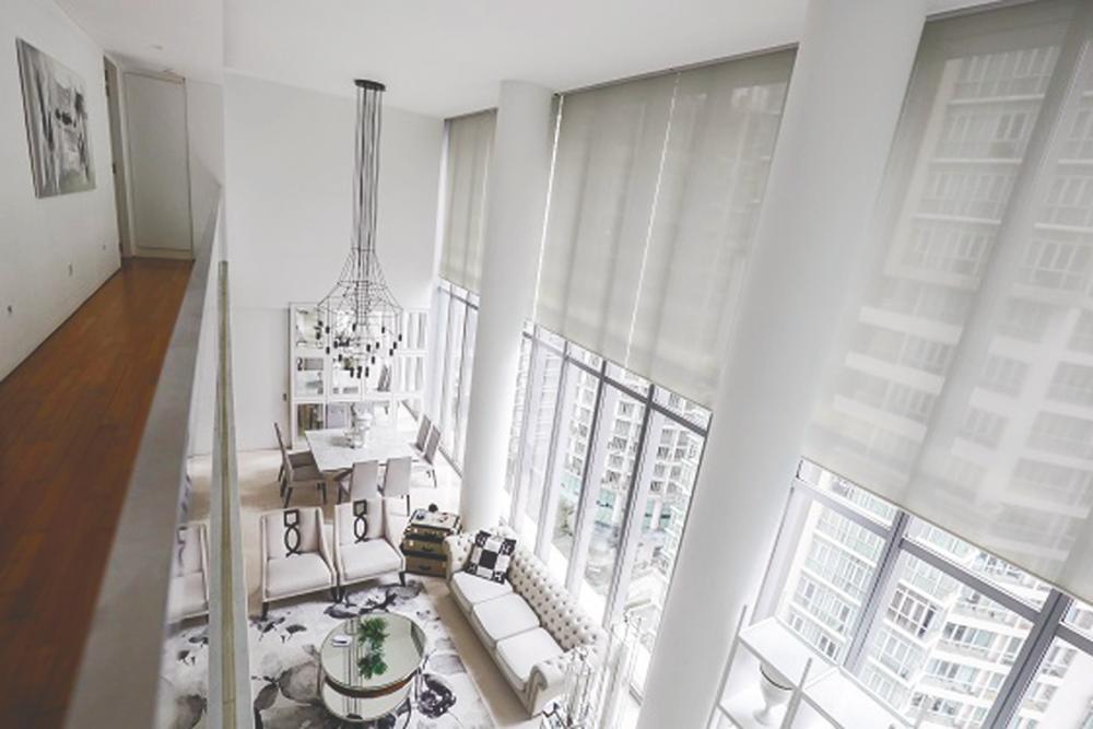 $!An overhead view of the apartment’s living room. – Sunpix by Hafiz Sohaimi
