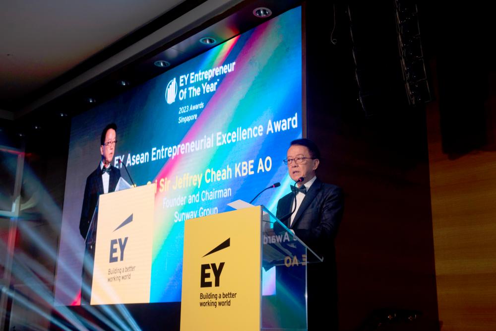Jeffrey Cheah named winner of 2023 EY Asean Entrepreneurial Excellence Award