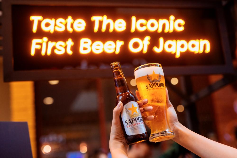 $!Sapporo is available in draught, cans and bottles across various outlets.