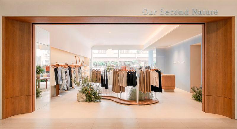 The “A Second to Gather” store is intentionally designed with a soothing palette to create a warm and welcoming environment.