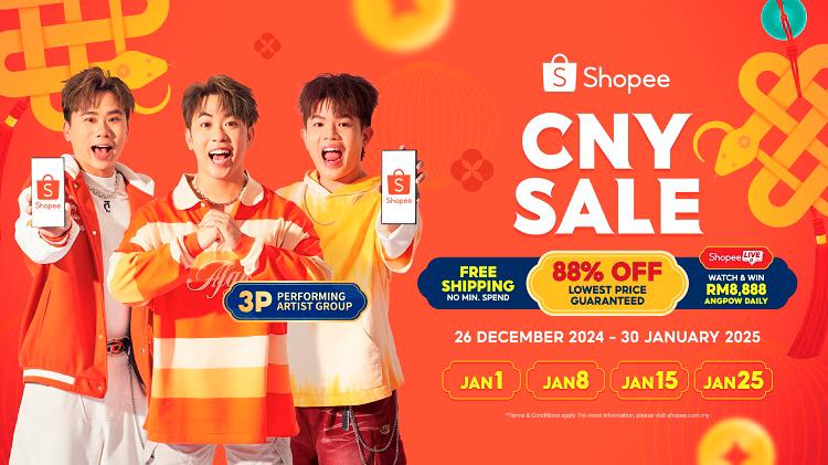 3P is joining Shopee’s CNY festive sales campaign.