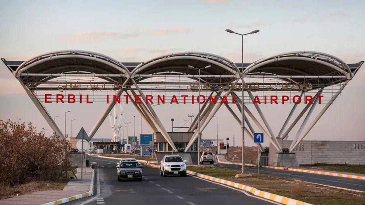 A view of the entrance of Erbil International Airport, in the capital of the northern Iraqi Kurdish autonomous region Arbil - Photo by AFP