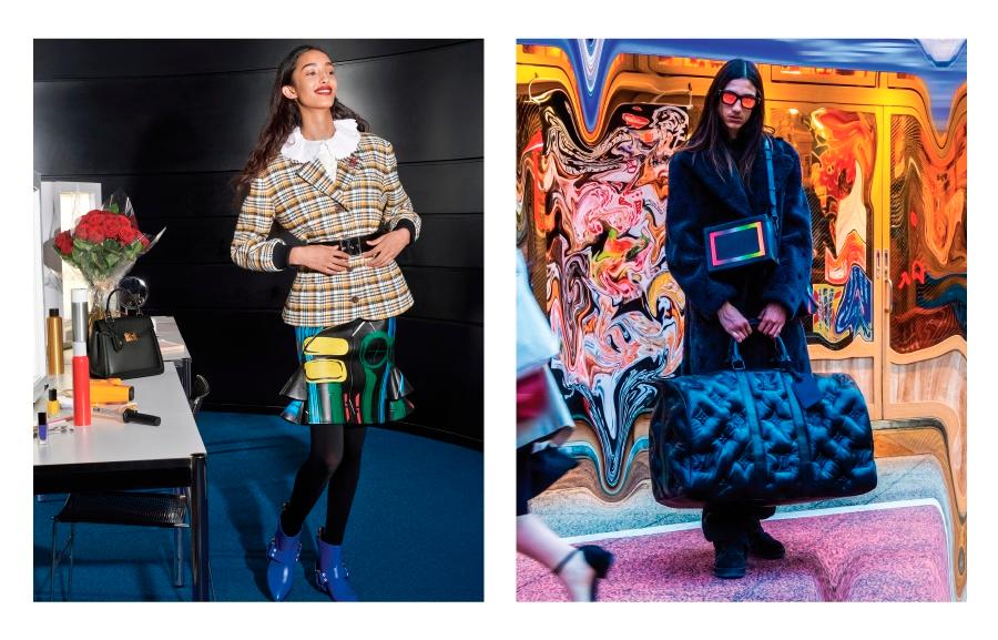 $!Louis Vuitton Autumn/Winter 2019 womenswear (left) and menswear collection.