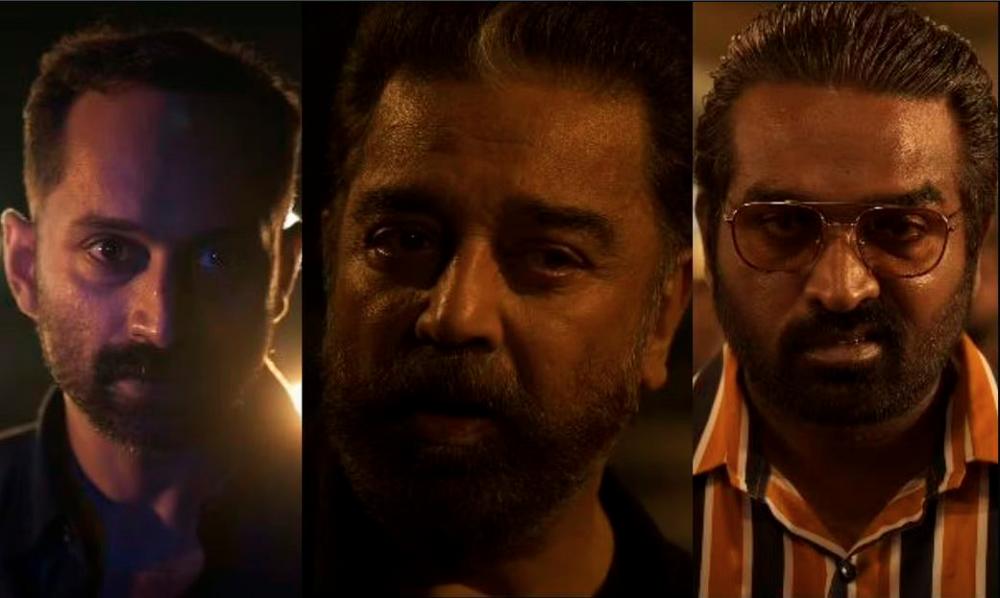 $!(from left) Fahadh Faasil, Kamal Haasan and Vijay Sethupathi play lead roles in Vikram. – FILMI BEAT
