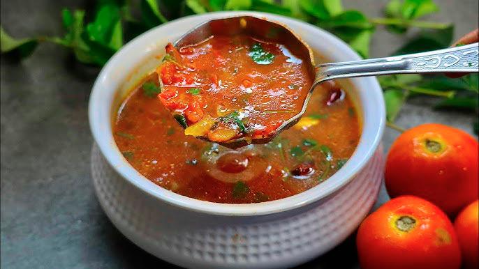 Tomato rasam is a South Indian soup that soothes the senses and boosts the appetite. – PIC FROM YOUTUBE @TELUGINTI VANTA $!Tomato rasam is a South Indian soup that soothes the senses and boosts the appetite. – PIC FROM YOUTUBE @TELUGINTI VANTA
