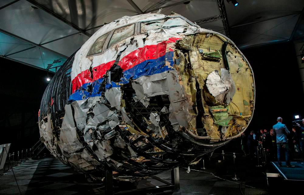 The reconstructed wreckage of Malaysia Airlines flight MH17 which crashed over Ukraine in July 2014 is seen in Gilze Rijen, Netherlands on Oct 13, 2015/REUTERSPix