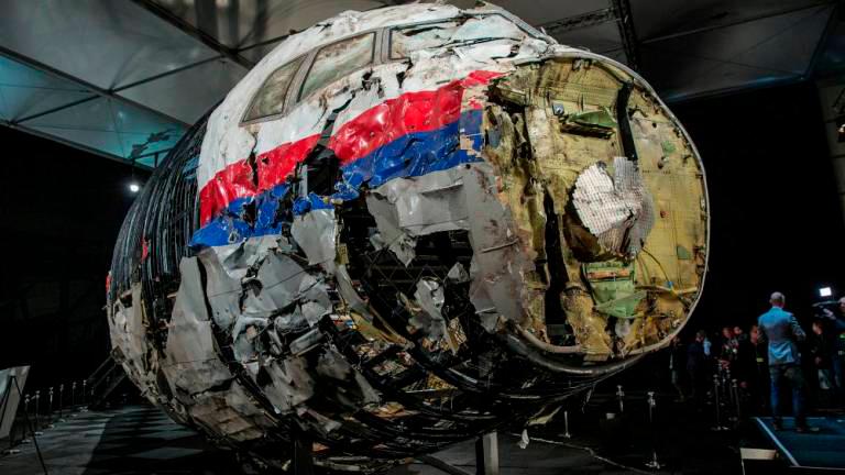 The reconstructed wreckage of the MH17 -Reuters