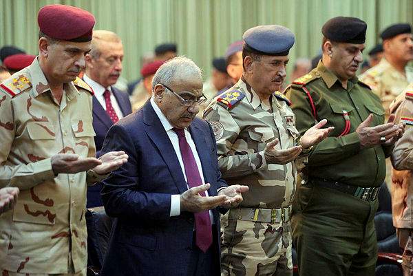 Iraqi Prime Minister Adel Abdul Mahdi attends the celebration ceremony of the first anniversary of defeating Islamic state in Baghdad, Iraq, Dec 10, 2018. — Reuters
