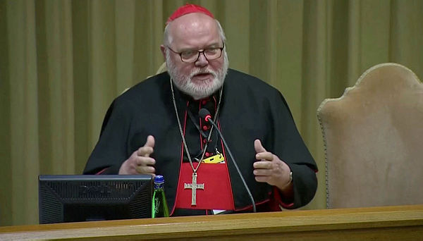 Cardinal Reinhard Marx speaks during the third day of the four-day meeting on the global sexual abuse crisis, at the Vatican, Feb 23, 2019, in this screen grab taken from video. — Reuters