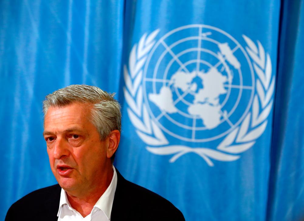 UN High Commissioner for Refugees (UNHCR) Filippo Grandi attends a news conference on the annual Global Trends report on forced displacement at the United Nations in Geneva, Switzerland, June 17, 2019.