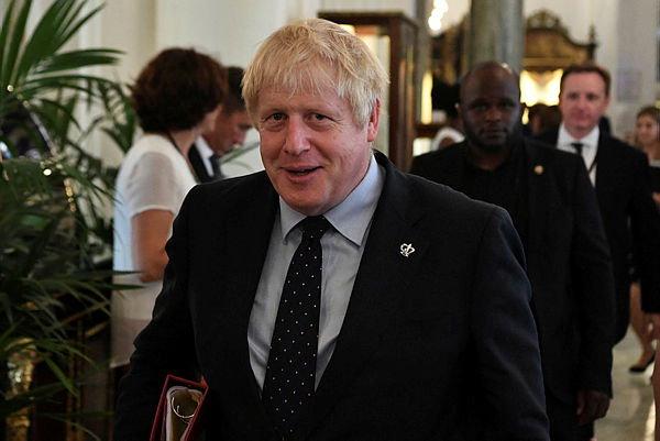 Britain’s Prime Minister Boris Johnson arrives to the G7 summit, in Biarritz, France August 24, 2019. — Reuters