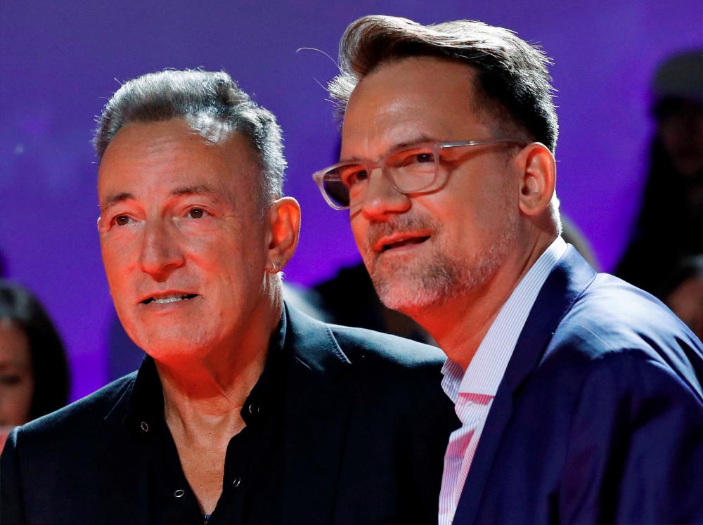 Bruce Springsteen and director Thom Zimny arrive for the world premiere of “Western Stars” at the Toronto International Film Festival (TIFF) in Toronto, Ontario, Canada, September 12, 2019. REUTERS/Mario Anzuoni