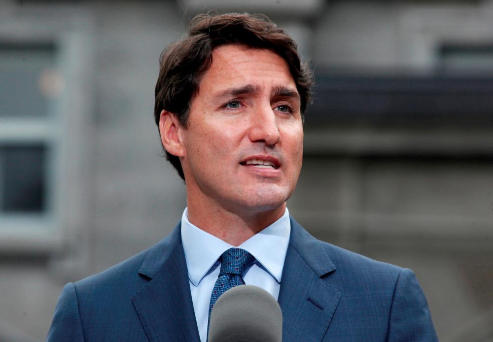 Canada’s Prime Minister Justin Trudeau speaks during a news conference at Rideau Hall at the start of a federal election campaign in Ottawa, Ontario, Canada, September 11, 2019. — Reuters