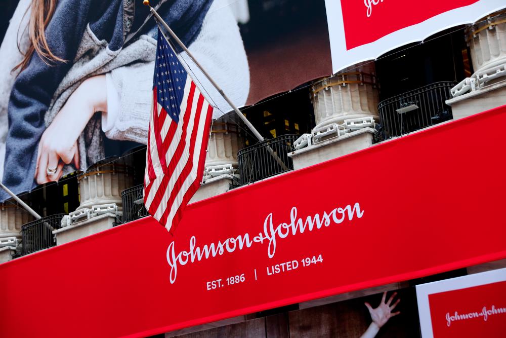 File photo taken on Sept 17 shows Johnson &amp; Johnson's company logo pictured in New York, US. — Reuters
