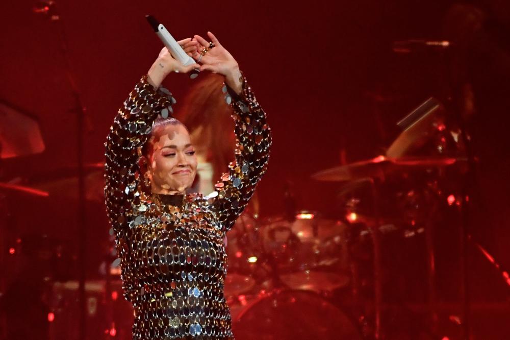 Singer Rita Ora performs during the Avicii Tribute Concert For Mental Health Awareness at Friends Arena in Stockholm, Sweden December 5, 2019. TT News Agency/Erik Simander via REUTERS.