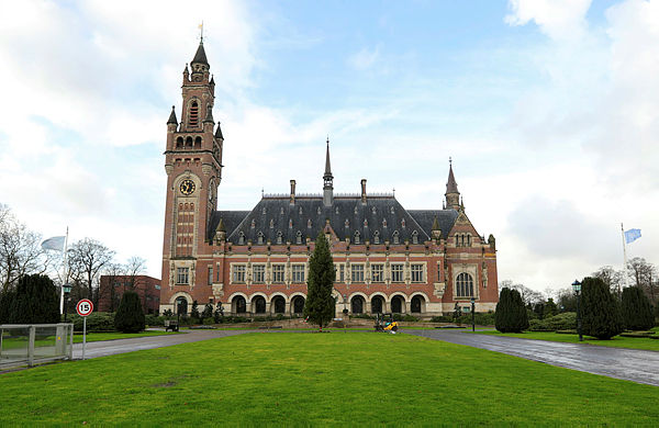 A general view of the International Court of Justice (ICJ) ahead of hearings regarding accusations of genocide of Rohingya Muslim minority by Myanmar filed by Gambia, in The Hague, Netherlands, Dec 9, 2019. — Reuters
