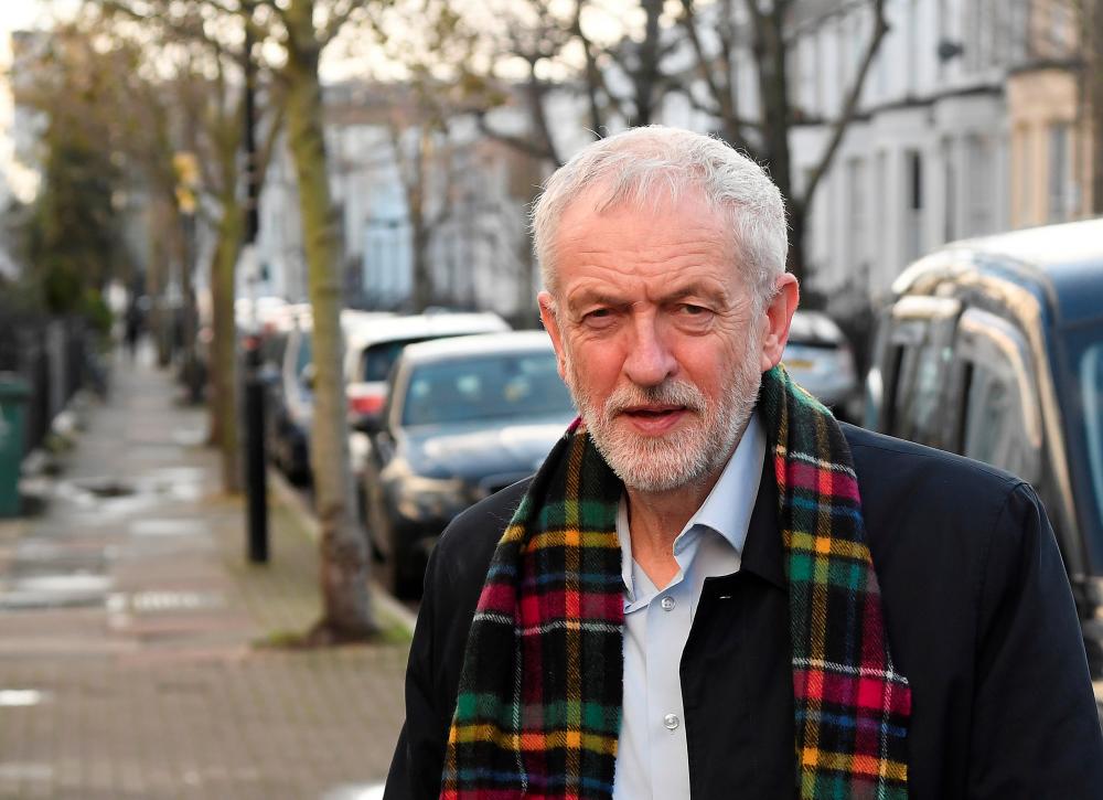 Britain's Labour Party leader Jeremy Corbyn is seen near his home in London, Britain, Dec 14. — Reuters