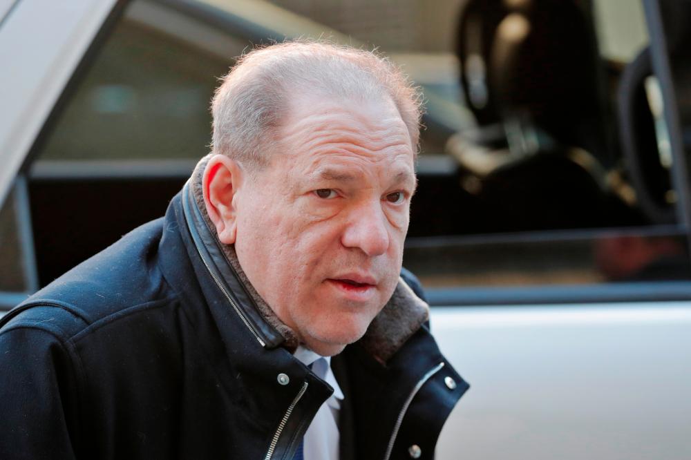 Film producer Harvey Weinstein arrives at New York Criminal Court for his sexual assault trial in the Manhattan borough of New York City, New York, US, Jan 21. — Reuters