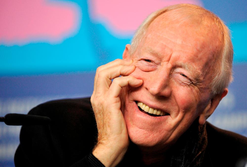 Actor Max von Sydow attends a news conference to promote the movie Extremely Loud And Incredibily Close at the 62nd Berlinale International Film Festival in Berlin February 10, 2012. REUTERS/Morris Mac Matzen/File Photo
