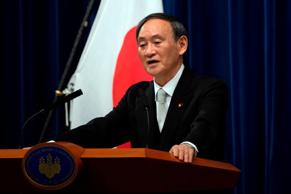 Yoshihide Suga speaks during a news conference following his confirmation as Prime Minister of Japan in Tokyo, Japan, September 16, 2020. — Reuters