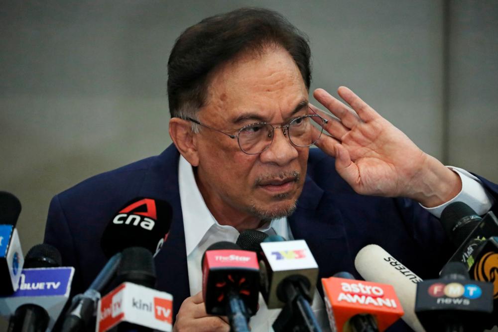 Malaysia opposition leader Anwar Ibrahim reacts during a news conference in Kuala Lumpur, Malaysia on September 23, 2020. — Reuters
