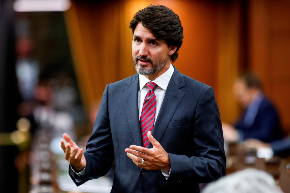 Canada’s Prime Minister Justin Trudeau speaks during Question Period in the House of Commons on Parliament Hill in Ottawa, Ontario, Canada Sept 24, 2020. — Reuters