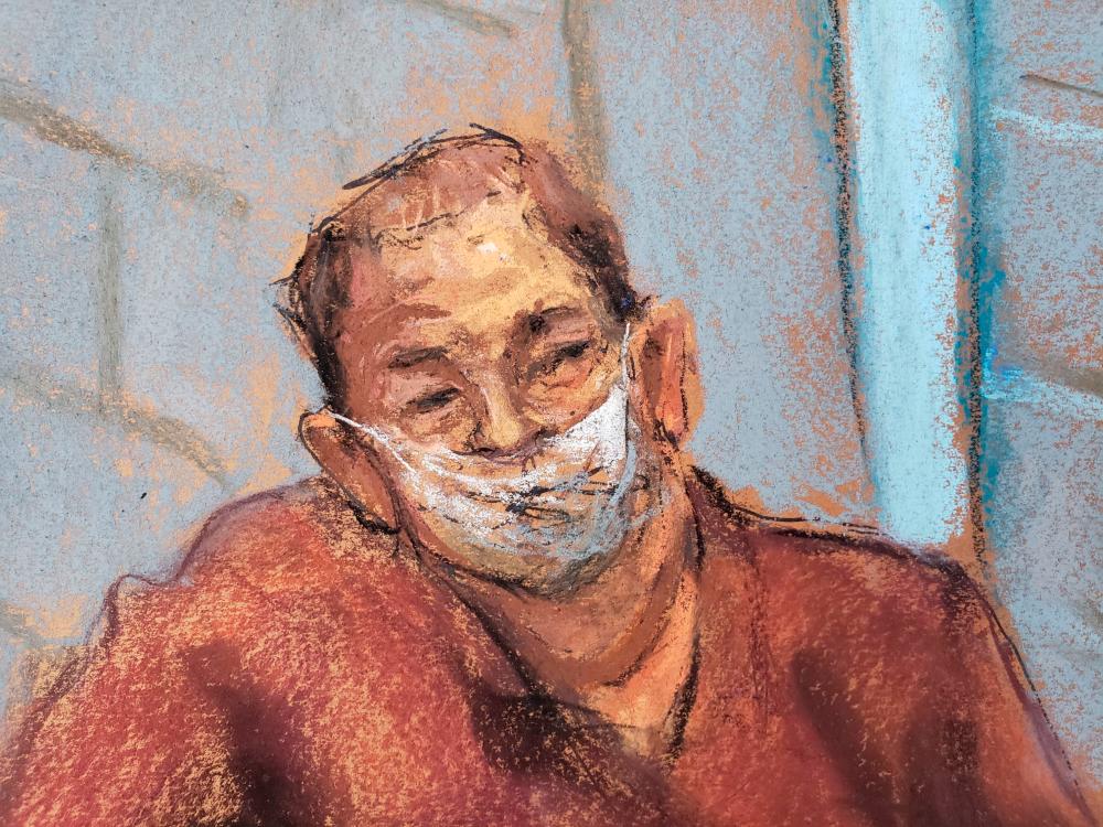 FILE PHOTO: Harvey Weinstein appears from prison before Erie County Court Judge Kenneth Case at a Buffalo, New York, courtroom during a virtual hearing regarding possible extradition to California to face further sexual assault charges December 11, 2020 in this courtroom sketch. - Reuters