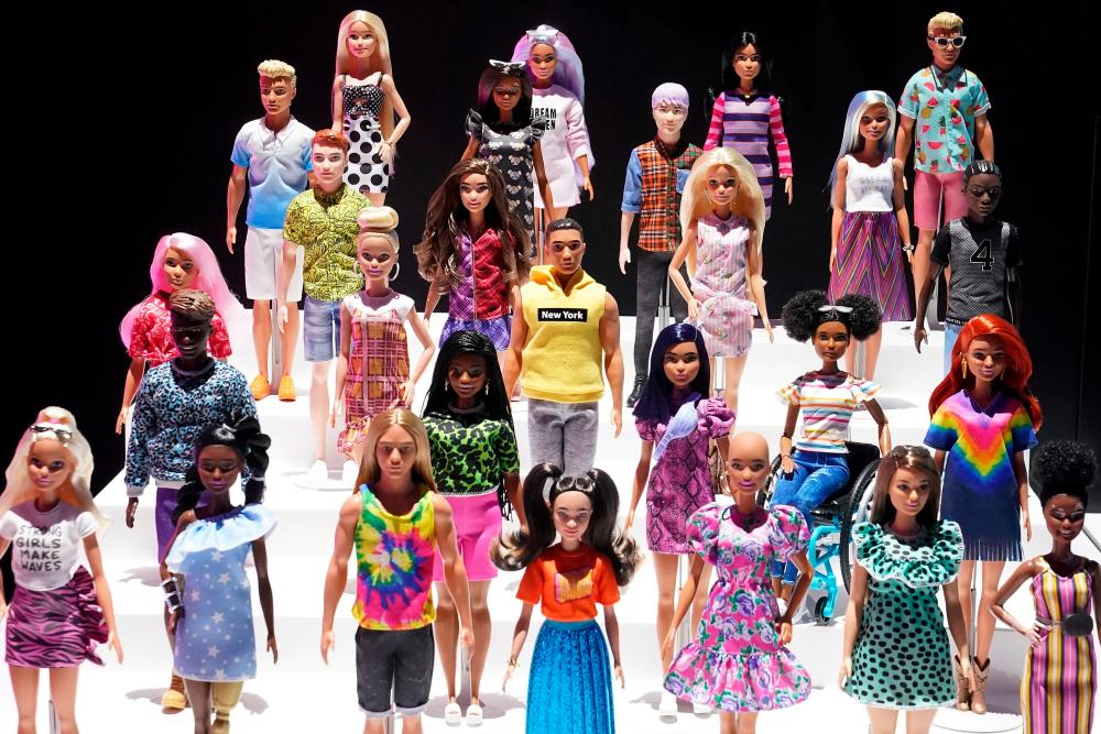 FILE PHOTO: New Barbie dolls from Mattel are pictured in the Manhattan borough of New York City, New York, U.S., February 21, 2020. –Reuters
