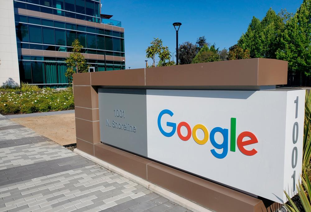 FILE PHOTO: A sign is pictured outside a Google office near the company’s headquarters in Mountain View, California, U.S., May 8, 2019. - Reuters
