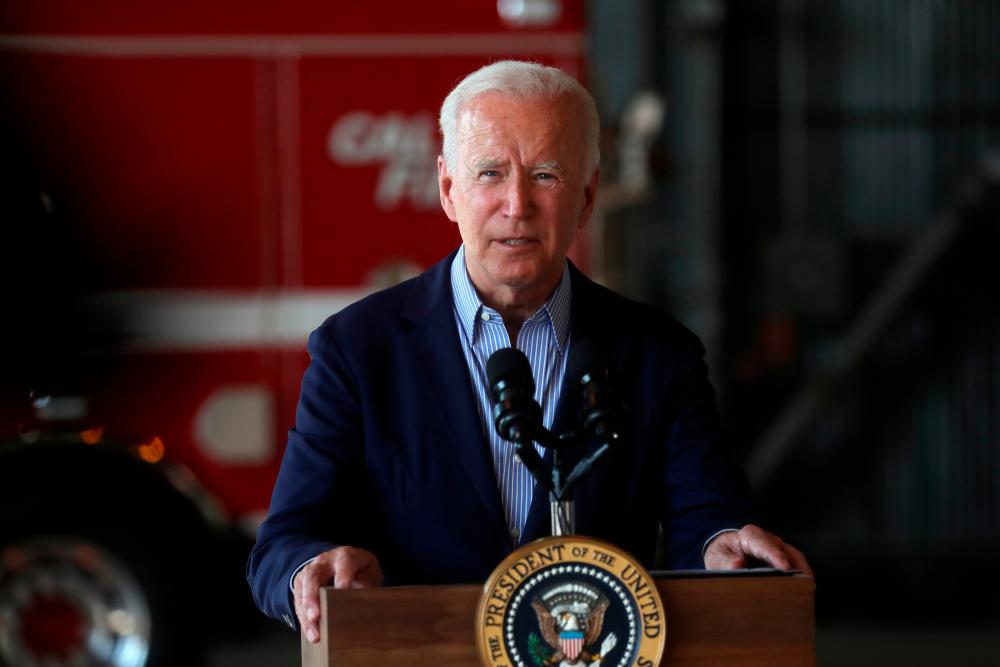 US President Joe Biden gives remarks at Mather Airport, California, US, September 13, 2021. REUTERSpix