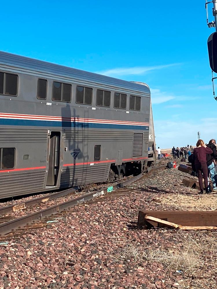 A derailed Amtrak train is seen near Havre, Montana, US September 25, 2021. REUTERSpix