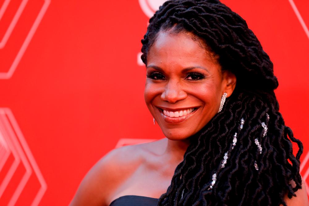 Audra McDonald poses on the red carpet as she arrives for the 74th Annual Tony Awards in New York, US, September 26, 2021. REUTERSpix