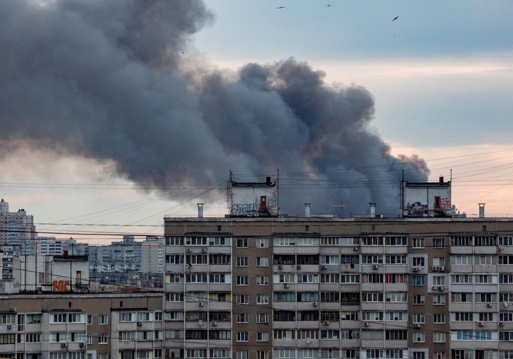 Smoke rises after missile strikes, as Russia’s attack on Ukraine continues, in Kyiv, Ukraine June 5, 2022. REUTERSPIX