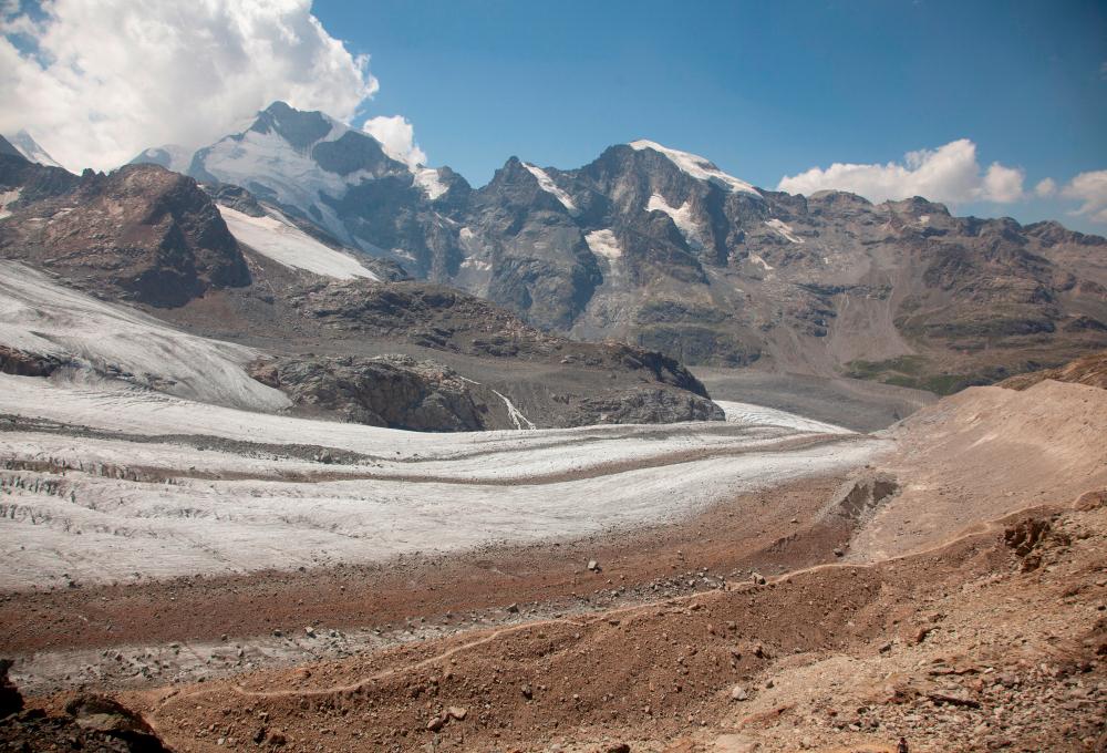 A general view shows the Pers Glacier and the Morteratsch Glacier near Mount Piz Bernina, near the Alpine resort of Pontresina, Switzerland July 22, 2022. REUTERSpix