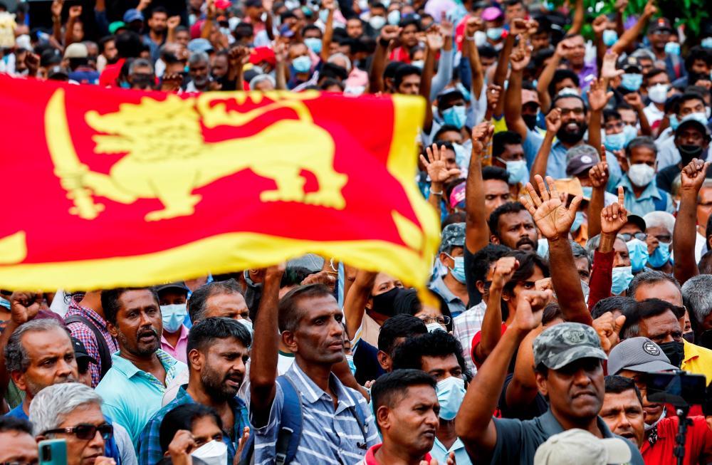 Protesters participate in an anti-government rally, amid the country's economic crisis, in Colombo, Sri Lanka, August 6, 2022. - REUTERSPIX