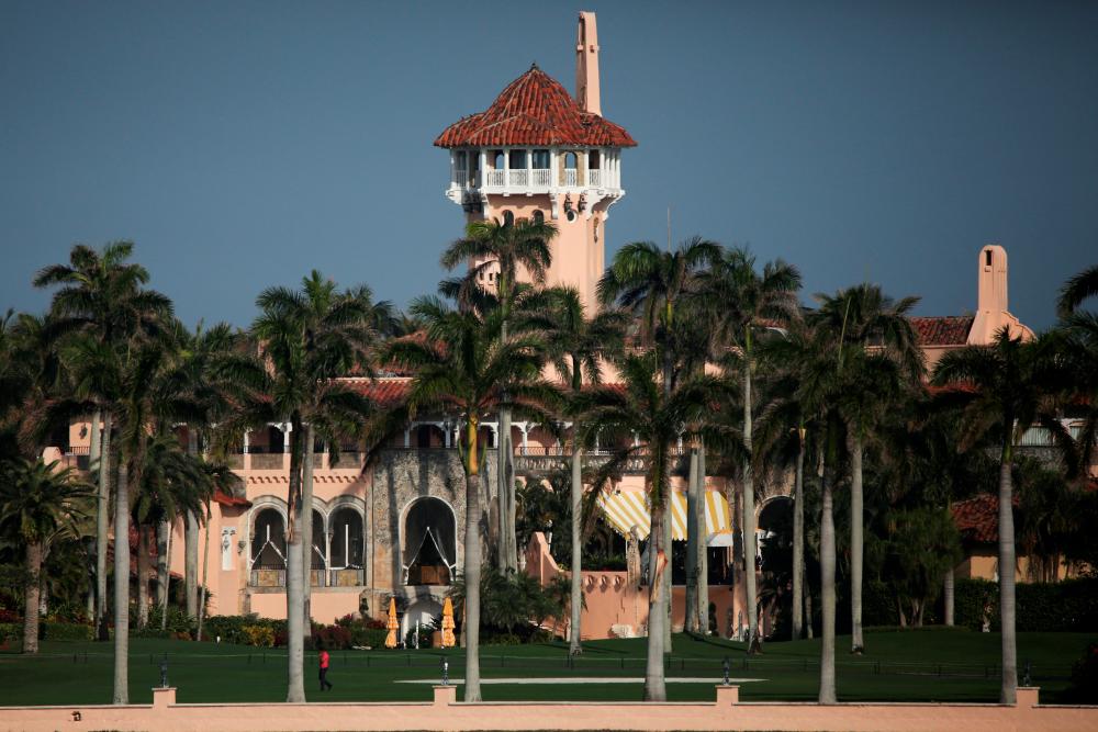 FILE PHOTO: Former U.S. President Donald Trump's Mar-a-Lago resort is seen in Palm Beach, Florida, U.S., February 8, 2021. - REUTERSPIX