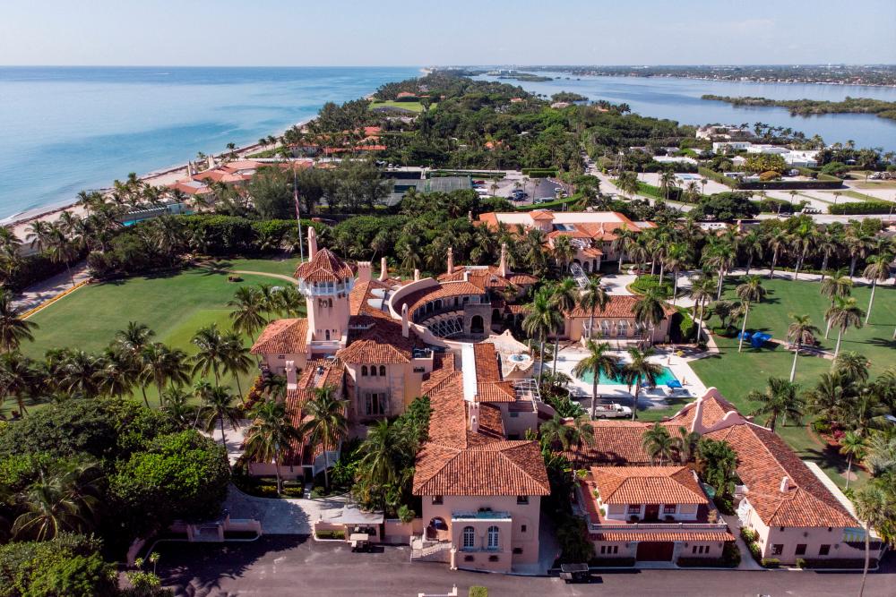An aerial view of former U.S. President Donald Trump’s Mar-a-Lago home after Trump said that FBI agents raided it, in Palm Beach, Florida/REUTERSPix