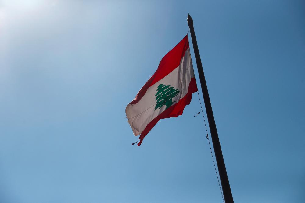 FILE PHOTO: Lebanese national flag flutters in Beirut, Lebanon, August 18, 2020. - REUTERSPIX
