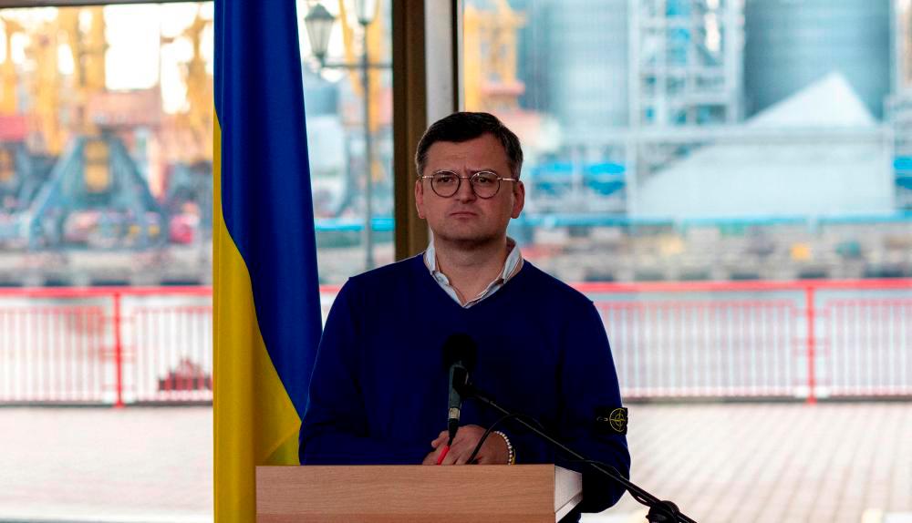 FILE PHOTO: Ukraine’s Foreign Minister Dmytro Kuleba attends a news conference in Odesa, Ukraine, September 14, 2022/REUTERSPIX