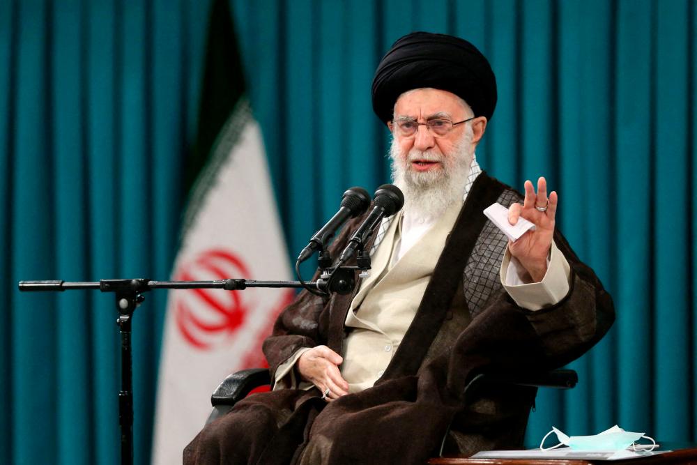 FILE PHOTO: Iran’s Supreme Leader Ayatollah Ali Khamenei speaks during a meeting with a group of students in Tehran, Iran November 2, 2022/REUTERSPix