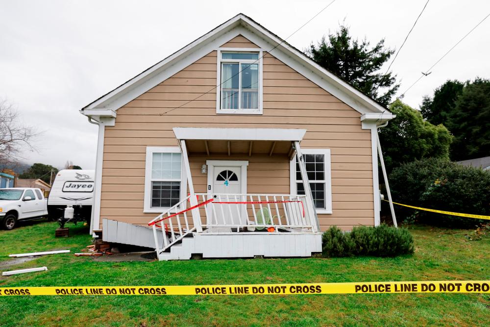 File pix: A damaged house is seen after a strong 6.4-magnitude earthquake struck off the coast of northern California, in Rio Dell, California. REUTERSPIX
