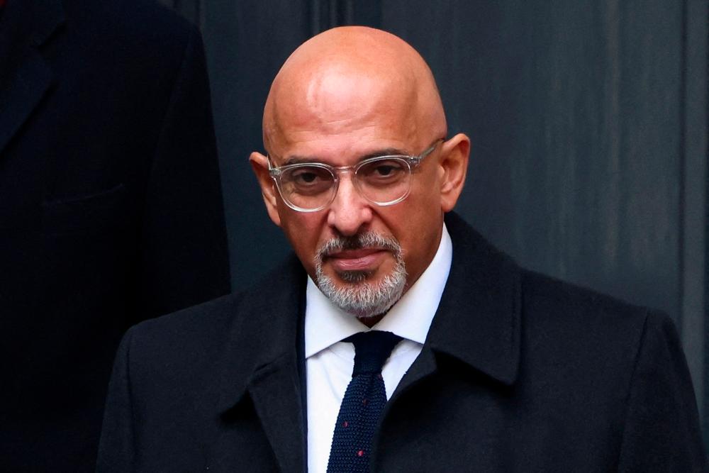 British Minister without Portfolio Nadhim Zahawi looks on outside the Conservative Party’s headquarters in London, Britain January 23, 2023. REUTERSpix