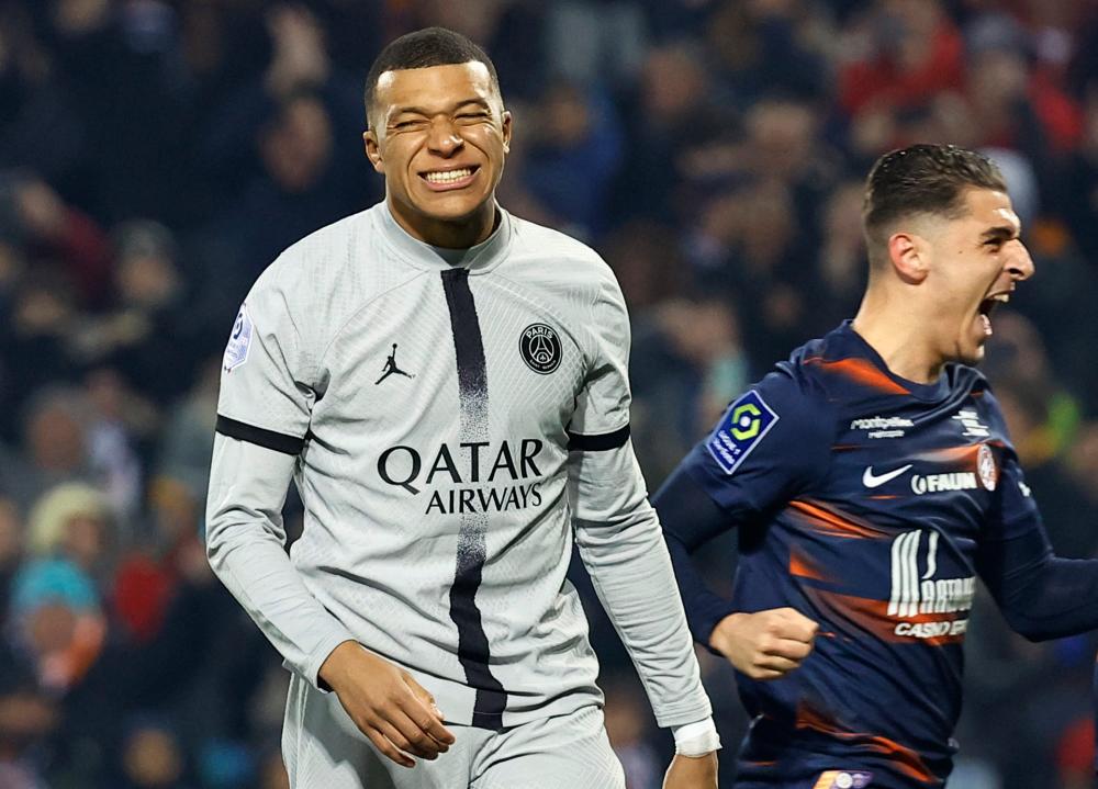 Paris St Germain’s Kylian Mbappe reacts after missing a penalty/REUTERSPix