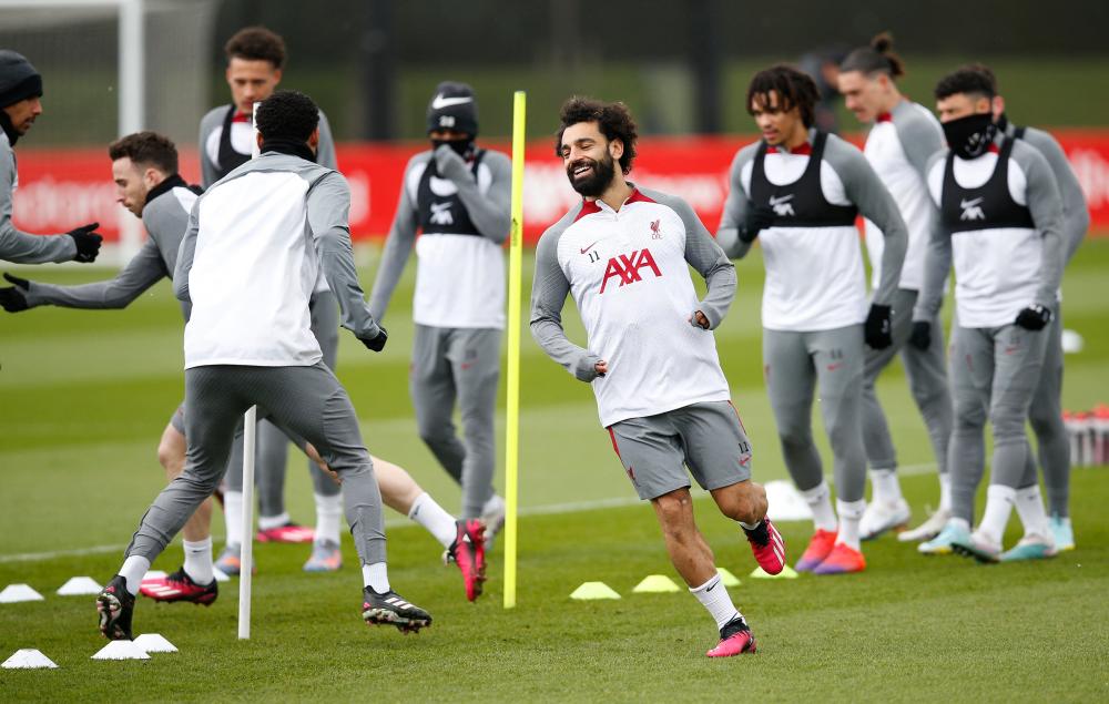 Football - Champions League - Liverpool Training - AXA Training Centre, Liverpool, Britain - March 14, 2023 Liverpool’s Mohamed Salah during training. REUTERSPIX