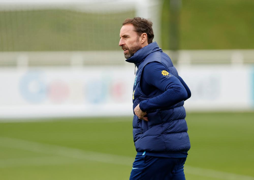 England manager Gareth Southgate during training/REUTERSPix