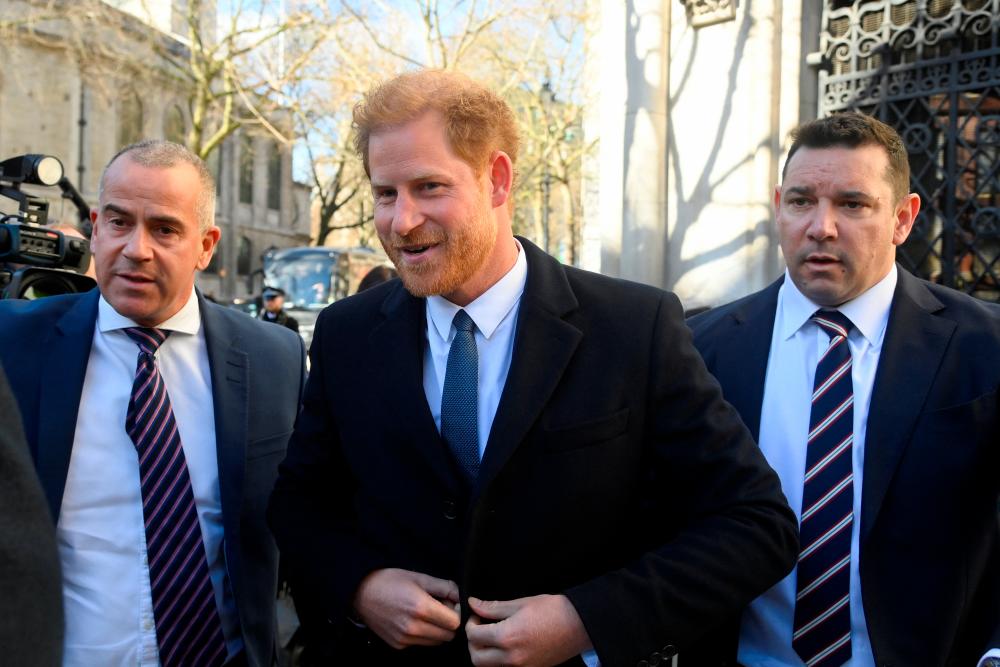 Britain’s Prince Harry, Duke of Sussex, arrives at the High Court in London, Britain March 27, 2023. REUTERSPIX