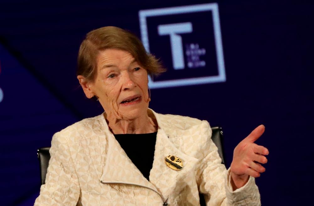 Actor and politician Glenda Jackson speaks on stage at the Women In The World Summit in New York, U.S, April 12, 2019. REUTERSPIX